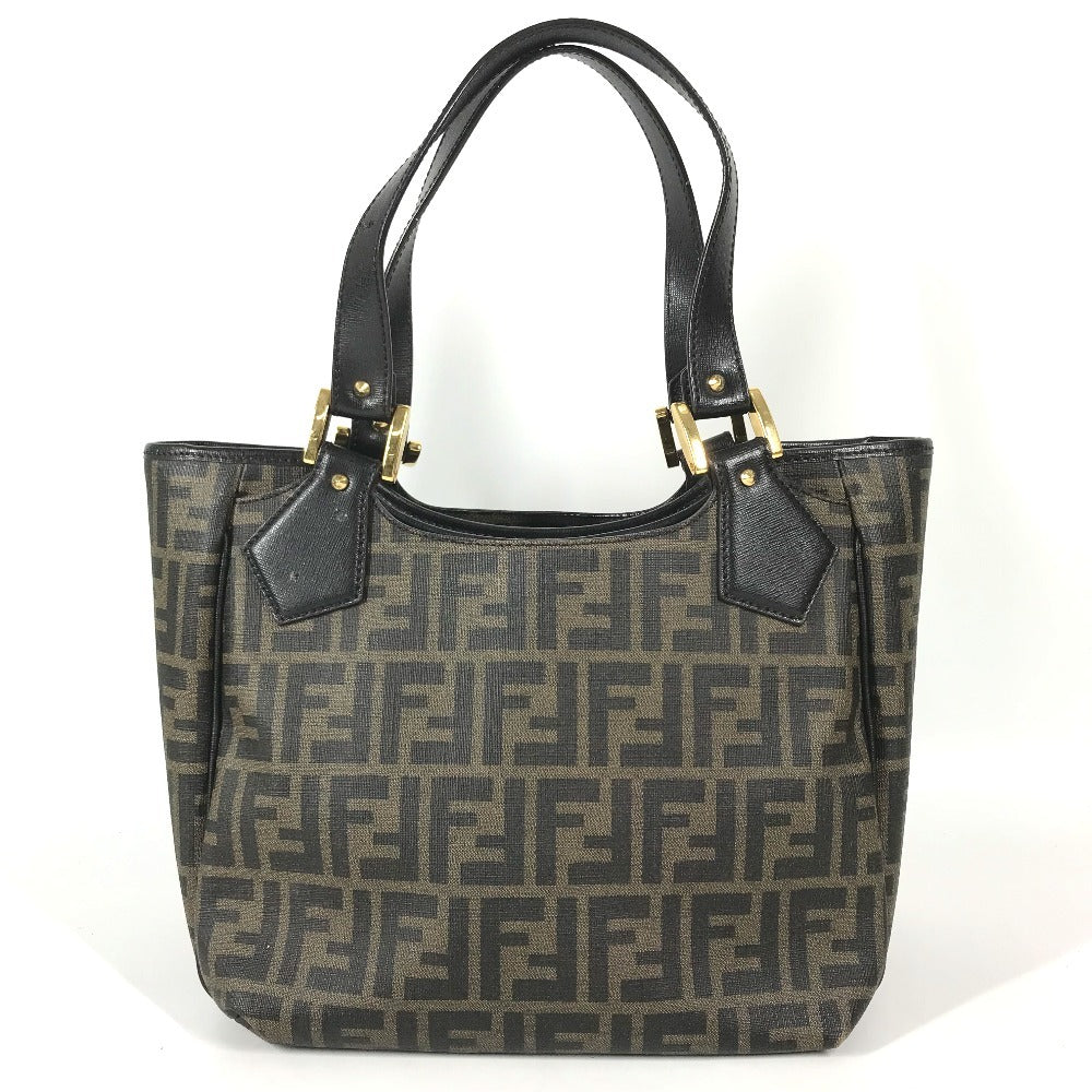 FENDI 8BH156 Zucca logo Shoulder bag, handbag, shoulder bag Tote Bag PVC/Leather Brown Used