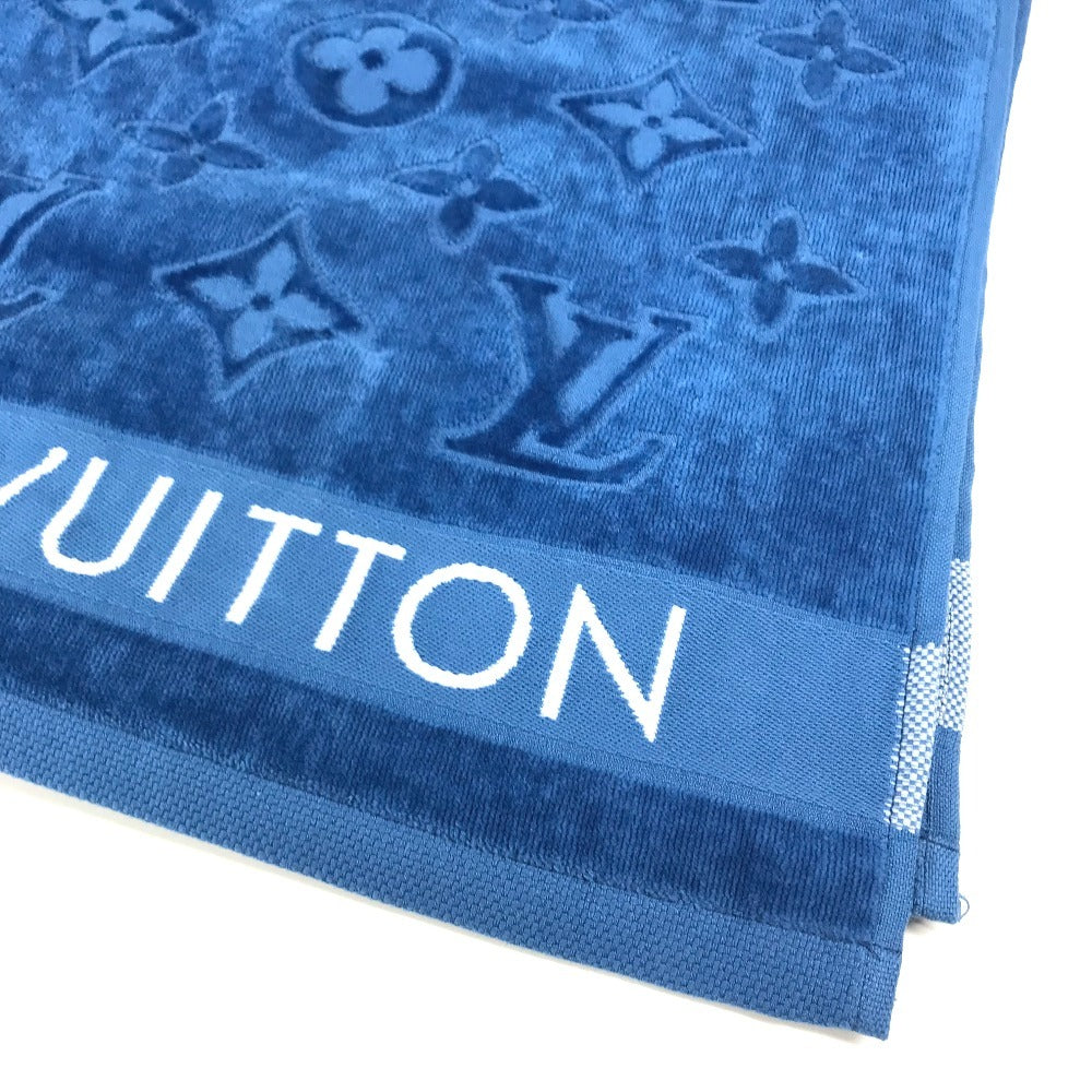 LOUIS VUITTON R94008 Monogram Not for sale Beach towel Bath towel Interior Throw Blanket towel cotton blue Used