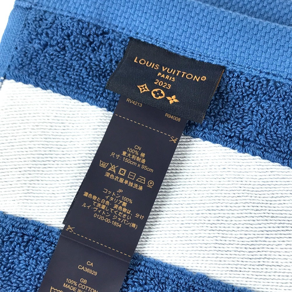 LOUIS VUITTON R94008 Monogram Not for sale Beach towel Bath towel Interior Throw Blanket towel cotton blue Used