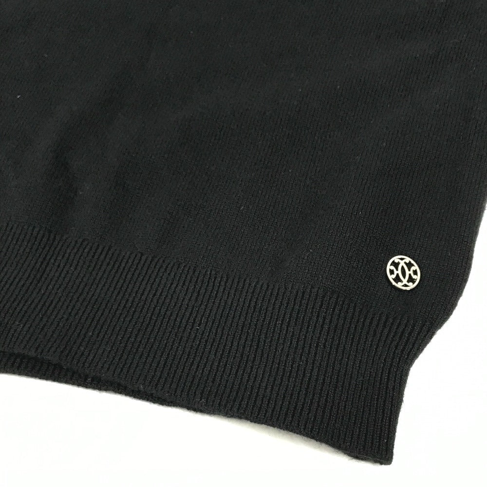 HERMES logo Apparel Long-sleeved tops Long-sleeved knit knit Cashmere Black Used