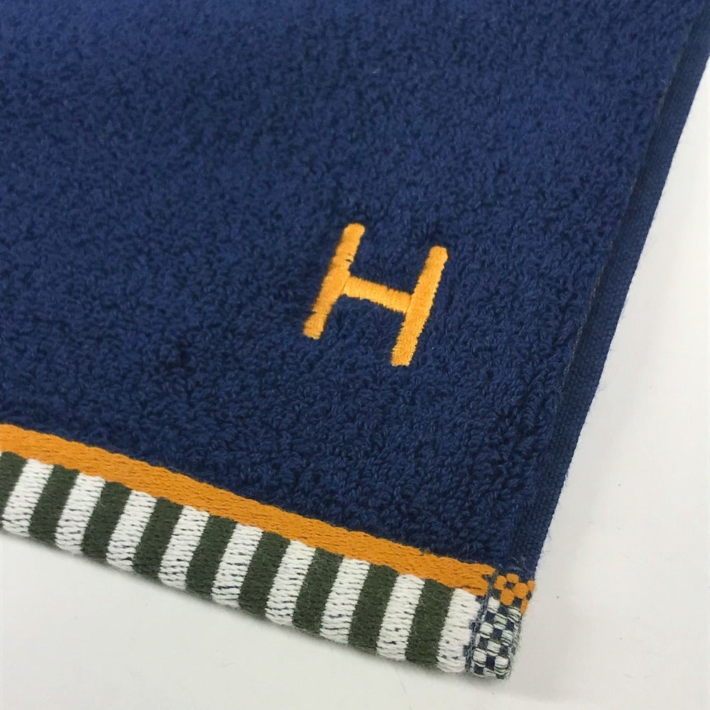 HERMES Vis Versa guest towels Sports towel, face towel towel cotton blue Used
