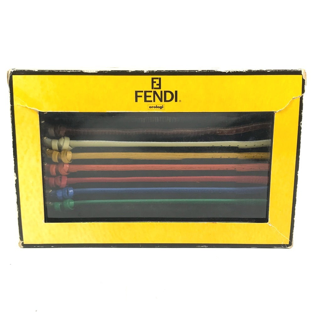 FENDI 640L Changeable Belt - 7 Colors - Chameleon Replacement watch strap only Wristwatch Leather Multicolore Used