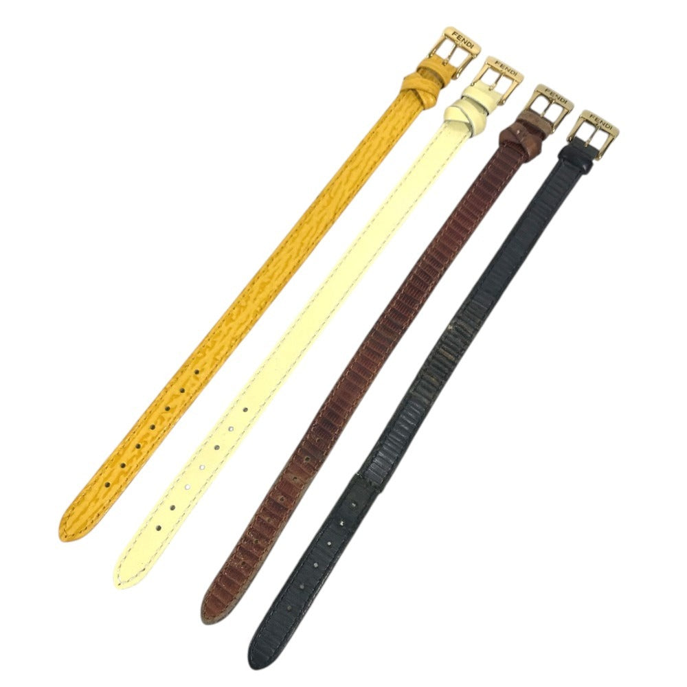 FENDI 640L Changeable Belt - 7 Colors - Chameleon Replacement watch strap only Wristwatch Leather Multicolore Used
