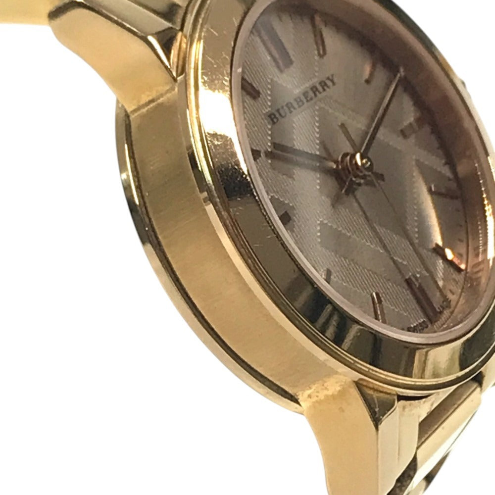 BURBERRY BU9235 ロゴ Check Watches Women's Watches Wristwatch Metal Rose Gold Pink Gold Used