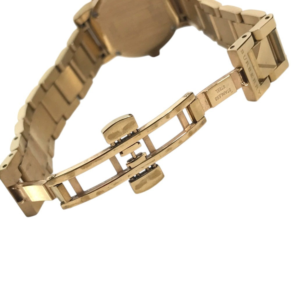 BURBERRY BU9235 ロゴ Check Watches Women's Watches Wristwatch Metal Rose Gold Pink Gold Used