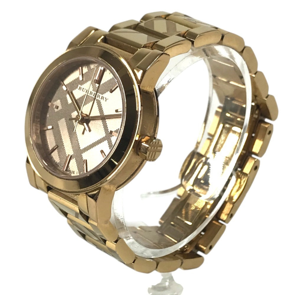 BURBERRY BU9235 ロゴ Check Watches Women's Watches Wristwatch Metal Rose Gold Pink Gold Used