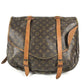 LOUIS VUITTON M42252 Monogram Saumur43 Saumur 43 Crossbody flap bag Shoulder Bag MonogramCanvas Brown Used