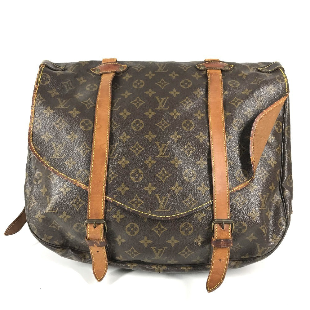 LOUIS VUITTON M42252 Monogram Saumur43 Saumur 43 Crossbody flap bag Shoulder Bag MonogramCanvas Brown Used