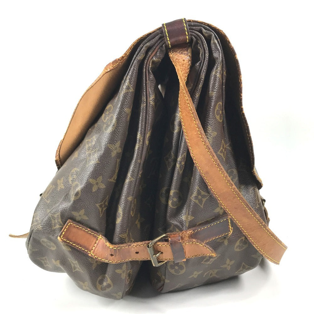 LOUIS VUITTON M42252 Monogram Saumur43 Saumur 43 Crossbody flap bag Shoulder Bag MonogramCanvas Brown Used