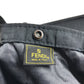 FENDI vintage Zucca Logo Suitcase Trunk 2-wheel travel bag Carry Bag Canvas Black Used