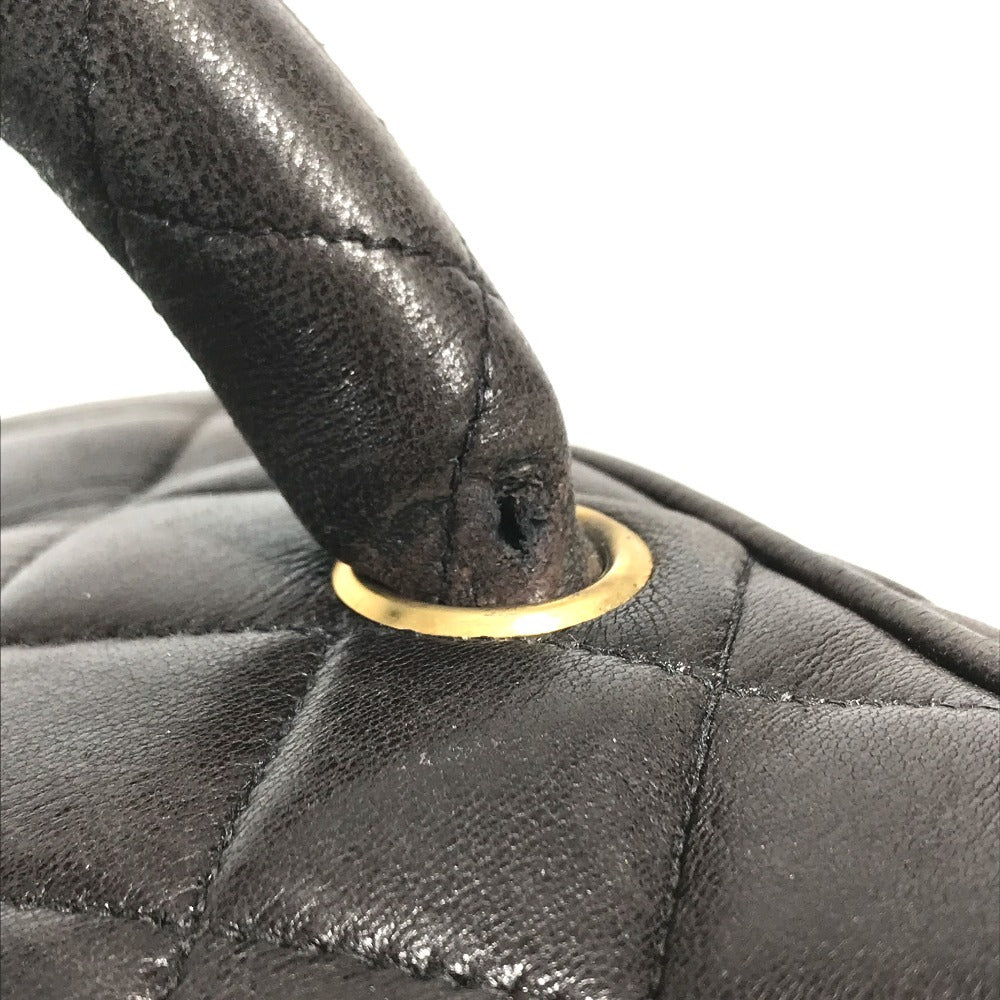 CHANEL CC CC Mark logo vintage Matelasse Quilted Vanity Bag Bag, Box, Makeup Box, Pouch Hand Bag Leather Black Used