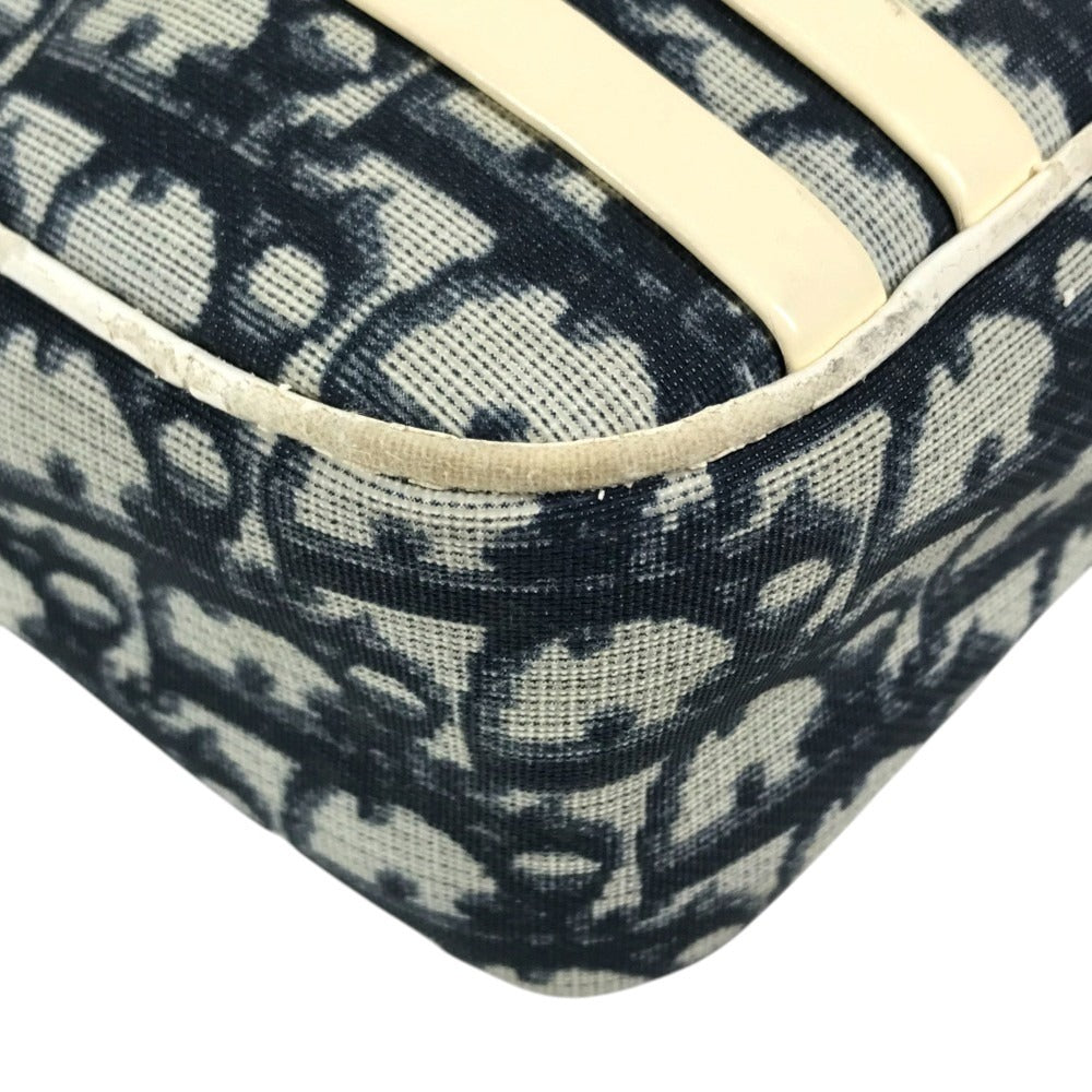 Dior Logo Trotter No. 1 Crossbody bag Pochette Shoulder Bag PVC / Patent Leather blue/White Used