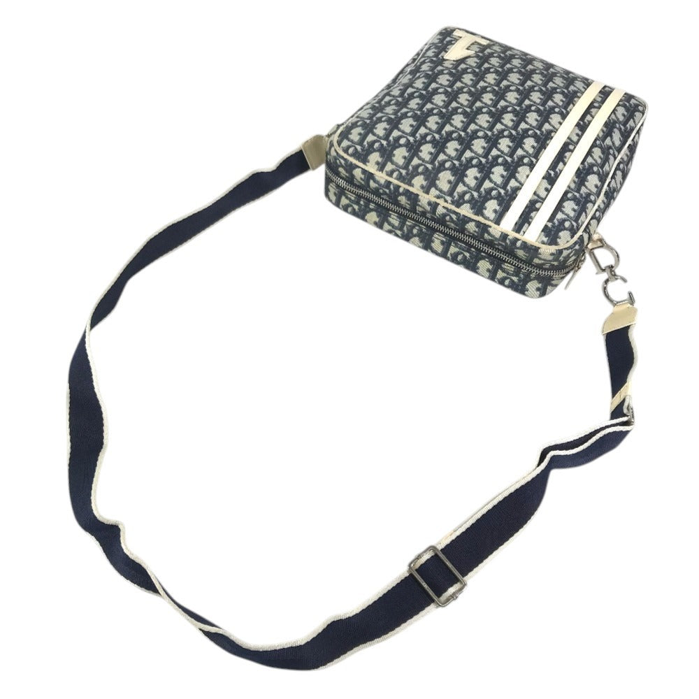 Dior Logo Trotter No. 1 Crossbody bag Pochette Shoulder Bag PVC / Patent Leather blue/White Used