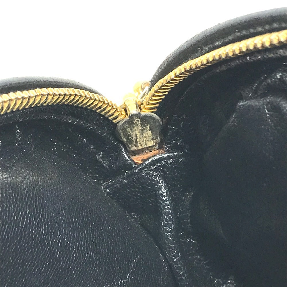 VERSACE vintage Logo Big Medusa Crossbody bag Pochette Shoulder Bag Leather Black/Gold Used