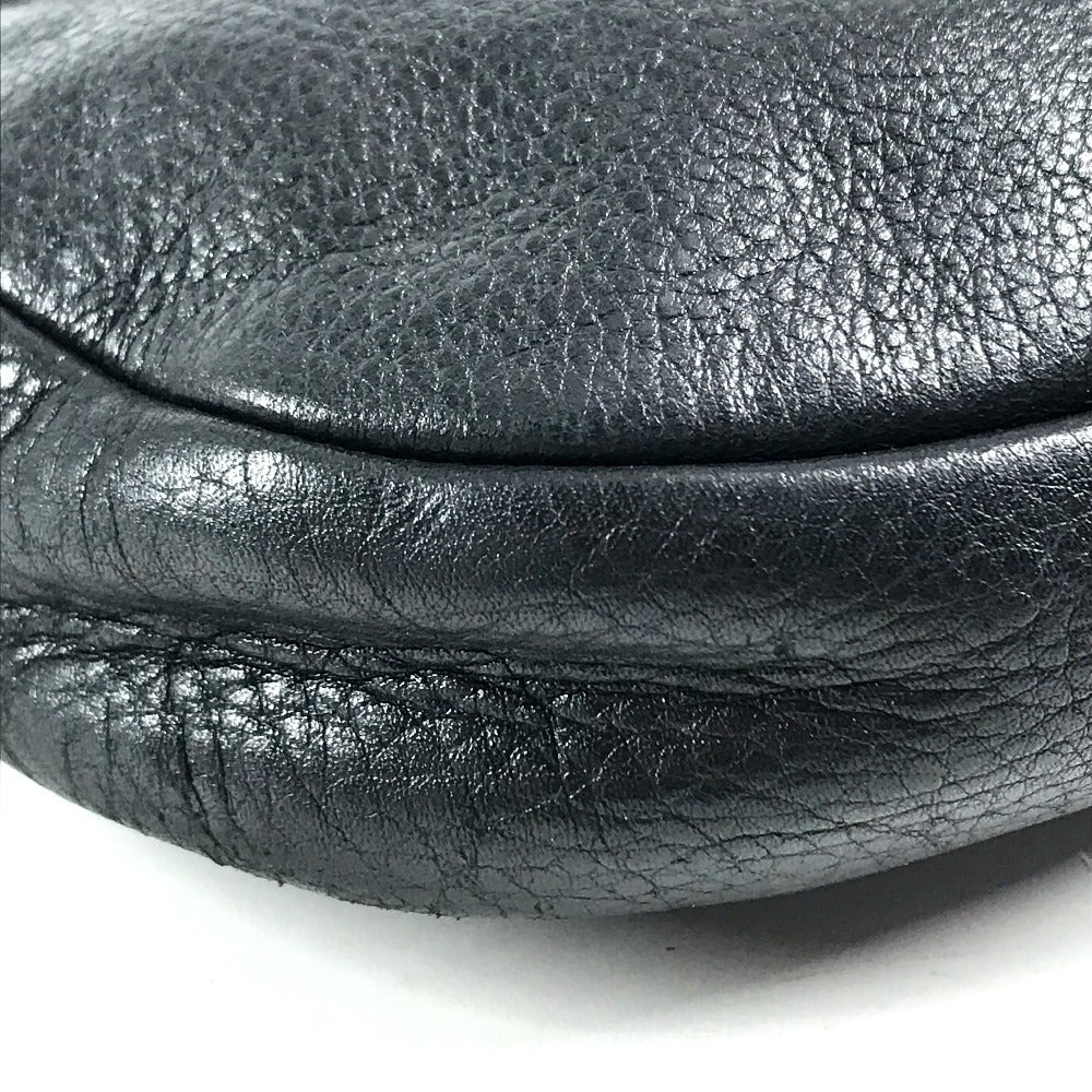 VERSACE vintage Logo Big Medusa Crossbody bag Pochette Shoulder Bag Leather Black/Gold Used