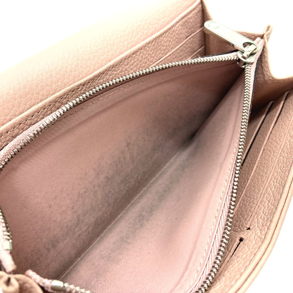 LOUIS VUITTON M60145 Monogram Mahina Portefeuille Iris Bifold Long Wallet in Monogram Mahina Leather, Women's, Magnolia Pink