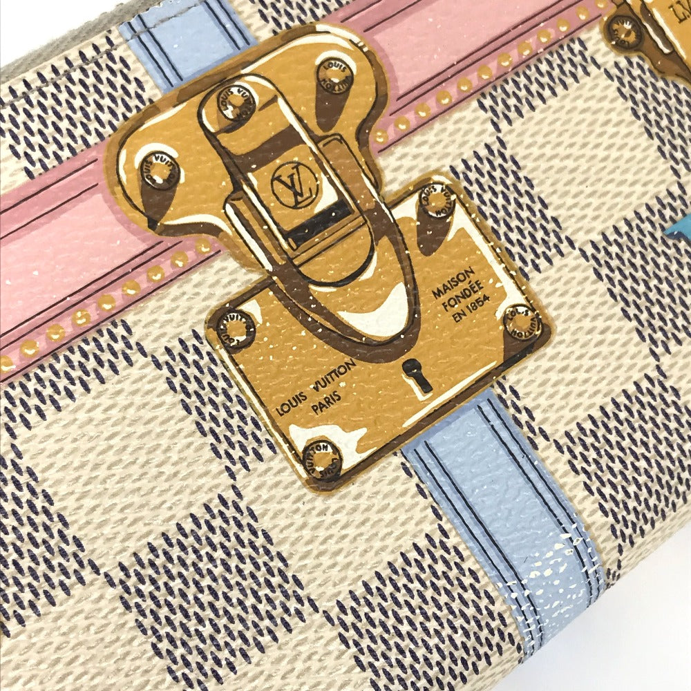 LOUIS VUITTON N60109 ダミエ アズ―ル サマートランクコレクション ポルトフォイユ クレマンス 長財布 ダミエアズールキャンバス レディース ホワイト