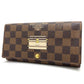 LOUIS VUITTON N63179 Damier Portefeuille Sarah Bifold Wallet Long Wallet Damier Canvas Women's Ebene Brown
