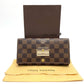 LOUIS VUITTON N63179 Damier Portefeuille Sarah Bifold Wallet Long Wallet Damier Canvas Women's Ebene Brown