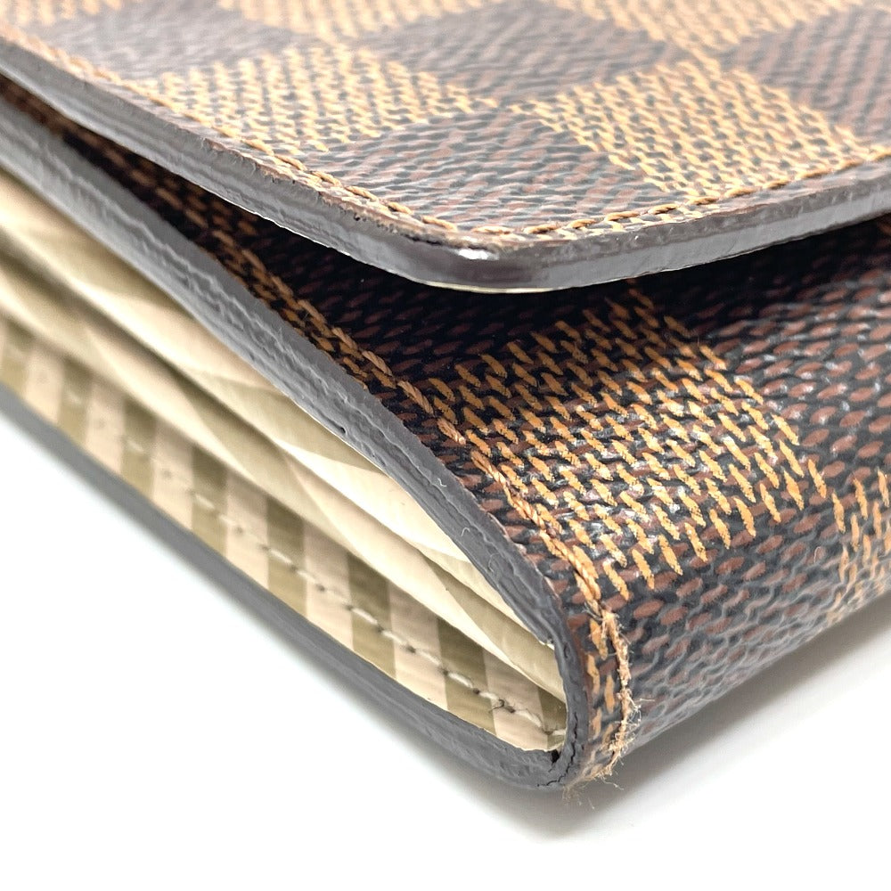 LOUIS VUITTON N63179 Damier Portefeuille Sarah Bifold Wallet Long Wallet Damier Canvas Women's Ebene Brown