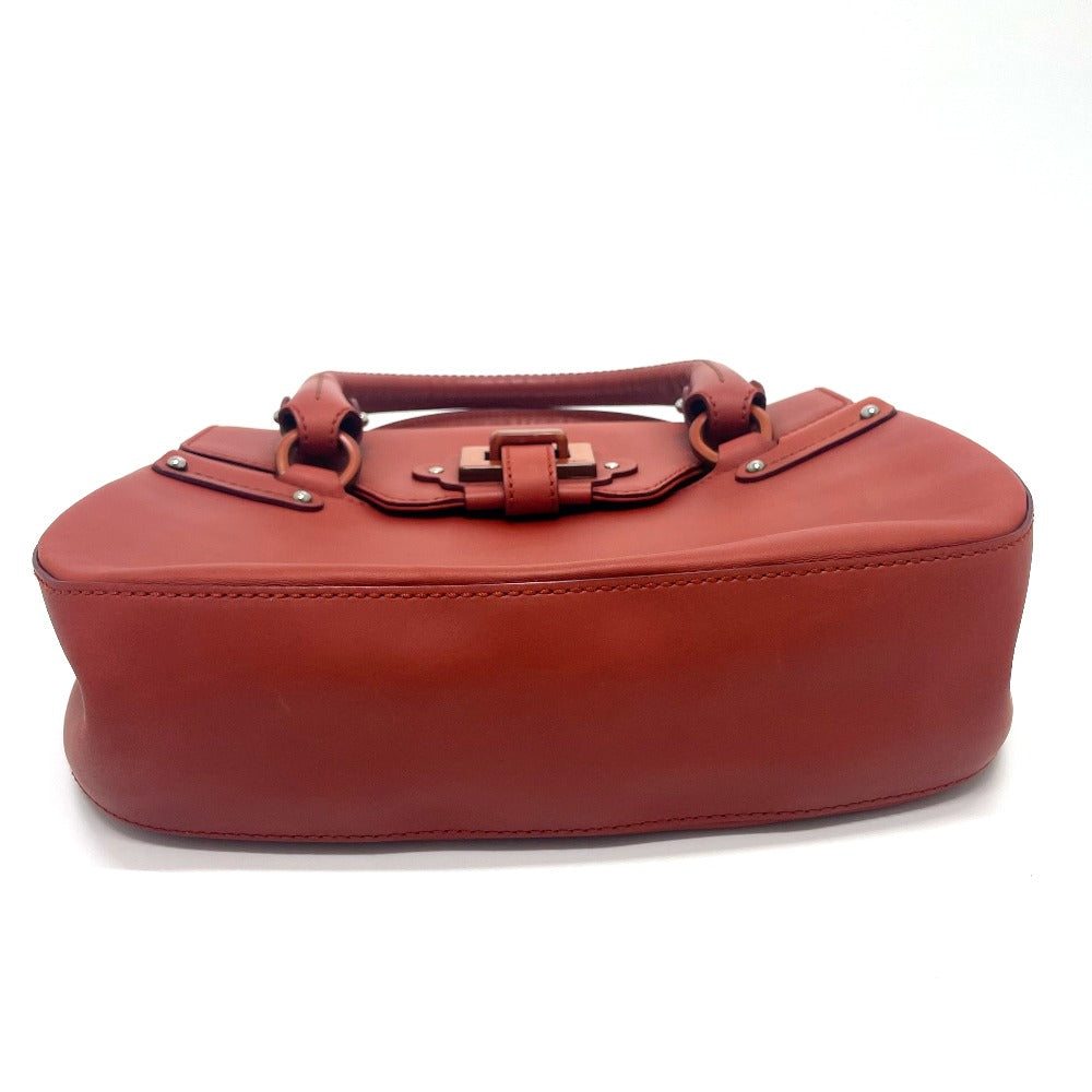 Salvatore Ferragamo 7899 Leather Handbag for Women in Terracotta and Red