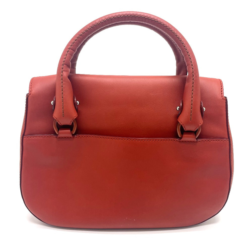 Salvatore Ferragamo 7899 Leather Handbag for Women in Terracotta and Red