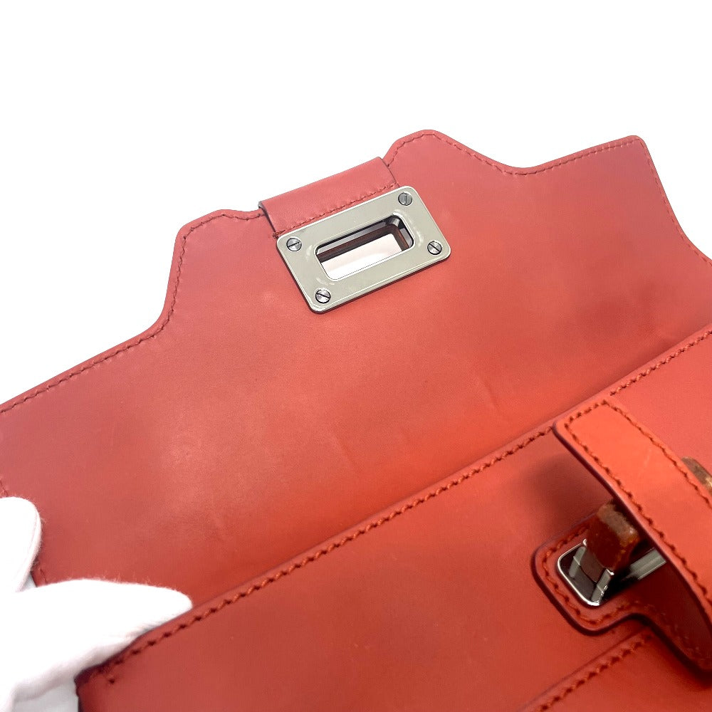 Salvatore Ferragamo 7899 Leather Handbag for Women in Terracotta and Red