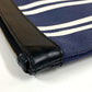 BALENCIAGA 420407 Stripe Logo Navy Clip M Large Pouch/Clutch Bag in Canvas/Leather, Unisex, Navy and Black