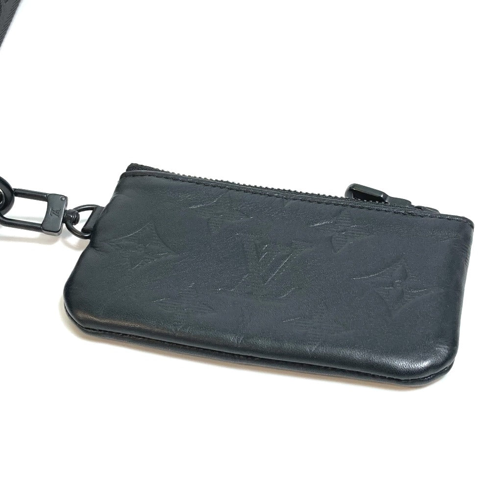 LOUIS VUITTON M69827 Monogram Shadow Duo Messenger Bag, Crossbody Bag, Monogram Shadow Leather, Men's, Black
