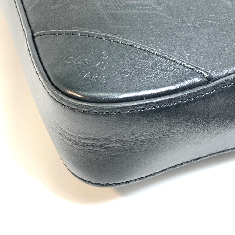 LOUIS VUITTON M69827 Monogram Shadow Duo Messenger Bag, Crossbody Bag, Monogram Shadow Leather, Men's, Black