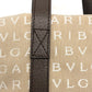 BVLGARI Logomania Tote Bag, Canvas/Leather, Beige, Women's