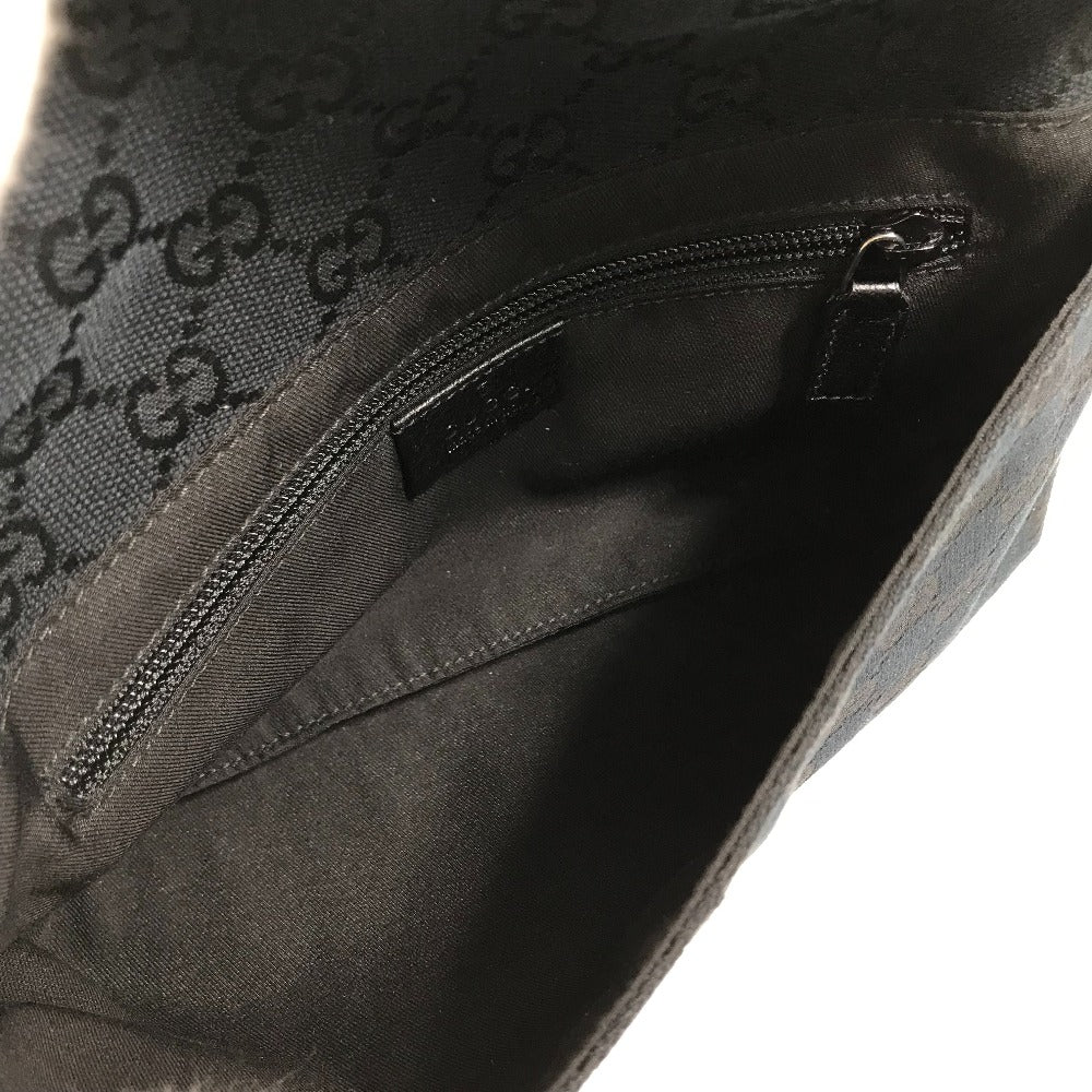 GUCCI 146304 GG Belt Bag, Body Bag, Waist Bag, GG Canvas, Men's, Black