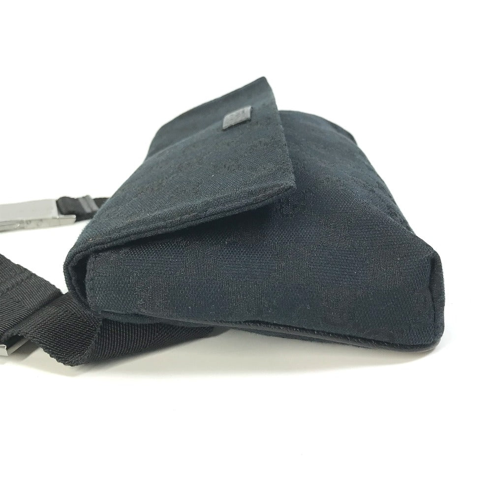 GUCCI 146304 GG Belt Bag, Body Bag, Waist Bag, GG Canvas, Men's, Black