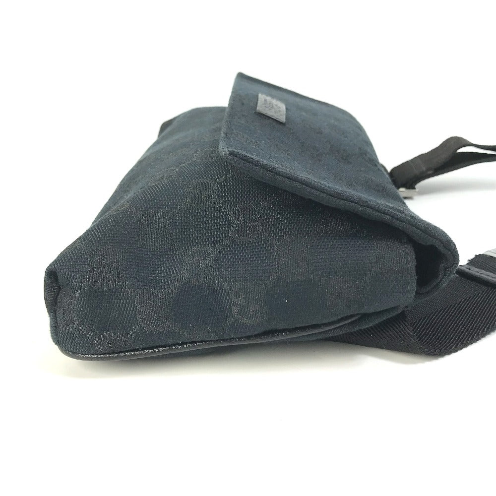 GUCCI 146304 GG Belt Bag, Body Bag, Waist Bag, GG Canvas, Men's, Black
