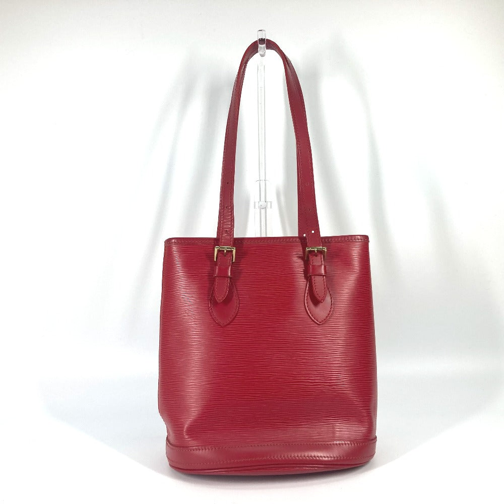LOUIS VUITTON M5899E Epi Petit Bucket PM Shoulder Tote Bag in Epi Leather, Red