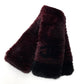 CHANEL CC Coco Mark Fur Scarf for Women, Red and Bordeaux