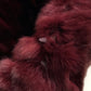 CHANEL CC Coco Mark Fur Scarf for Women, Red and Bordeaux