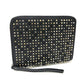 Christian Louboutin spiked studs round zipper iPad case, leather, black
