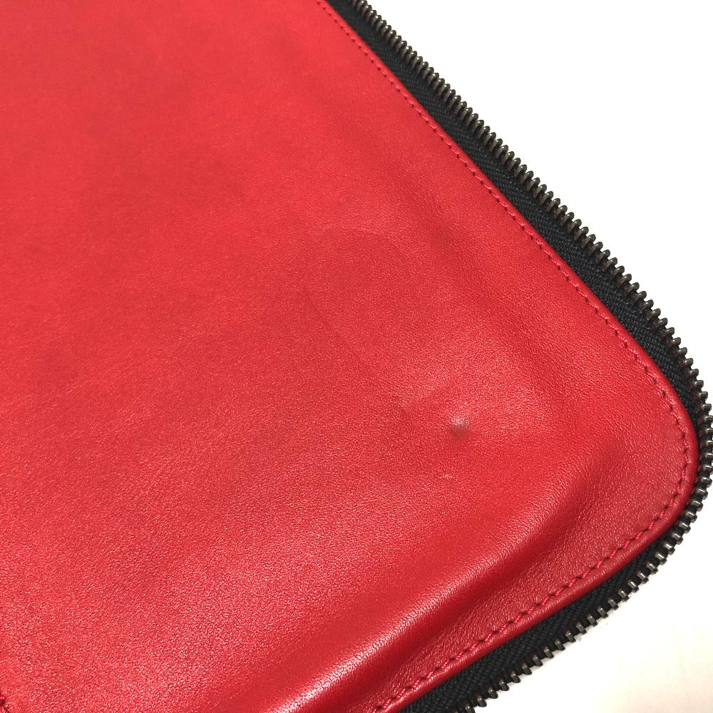 Christian Louboutin spiked studs round zipper iPad case, leather, black