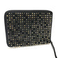 Christian Louboutin spiked studs round zipper iPad case, leather, black