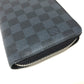 LOUIS VUITTON N64013 America's Cup 2017 Limited Edition Zippy Organizer Round Zipper Long Wallet in Damier Cobalt Canvas, Men's, Navy