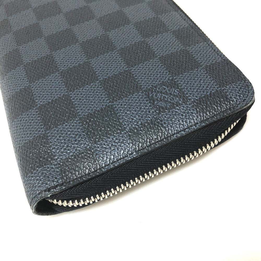 LOUIS VUITTON N64013 America's Cup 2017 Limited Edition Zippy Organizer Round Zipper Long Wallet in Damier Cobalt Canvas, Men's, Navy
