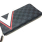 LOUIS VUITTON N64013 America's Cup 2017 Limited Edition Zippy Organizer Round Zipper Long Wallet in Damier Cobalt Canvas, Men's, Navy