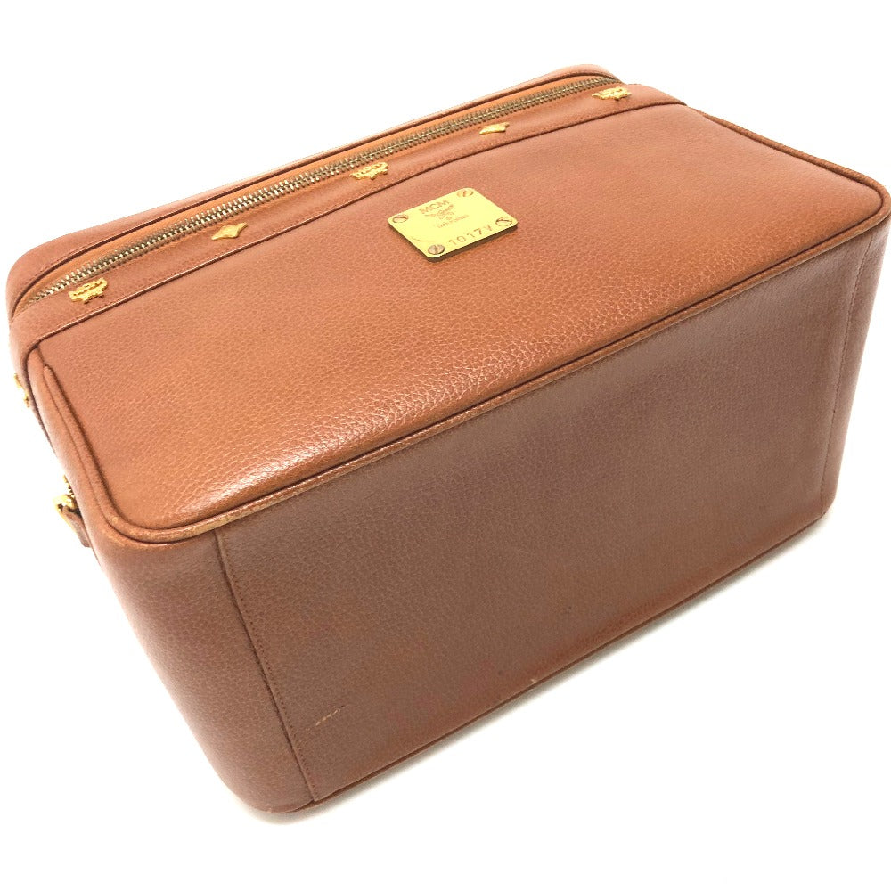MCM Vanity Bag, Box Bag, 2-Way Shoulder/Handbag, Leather, Women's, Brown