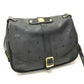 MCM Crossbody Logogram Messenger Bag Shoulder Bag in PVC/Leather, Black