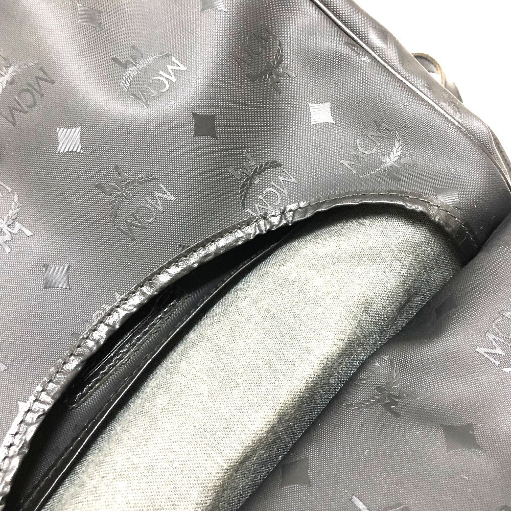 MCM Crossbody Logogram Messenger Bag Shoulder Bag in PVC/Leather, Black