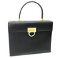 Salvatore Ferragamo Gancini 2-Way Leather Handbag, Black, Women's