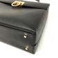 Salvatore Ferragamo Gancini 2-Way Leather Handbag, Black, Women's