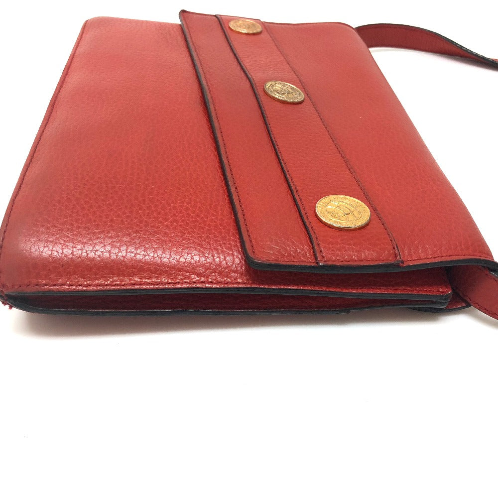 CELINE 斜め掛けバッグ ヴィンテージ カバン フラップ ショルダーバッグ レザー レディース レッド レッド