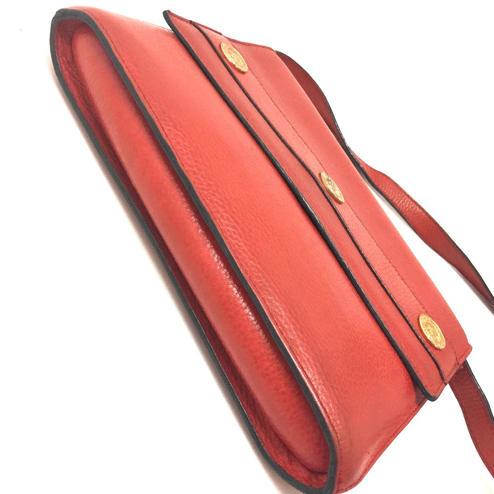 CELINE 斜め掛けバッグ ヴィンテージ カバン フラップ ショルダーバッグ レザー レディース レッド レッド